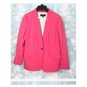 Pink Size 8 Cotton blend Talbots Blazer Lined Pockets